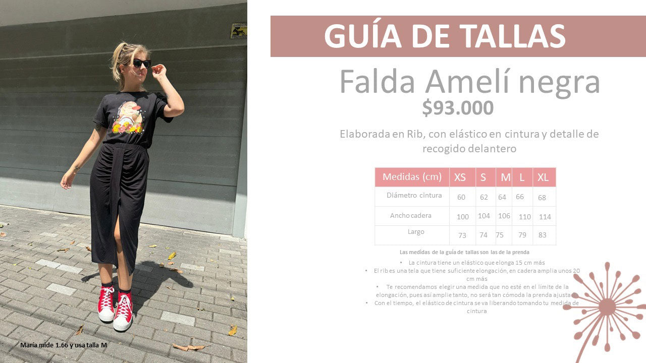 Falda Amelí negra