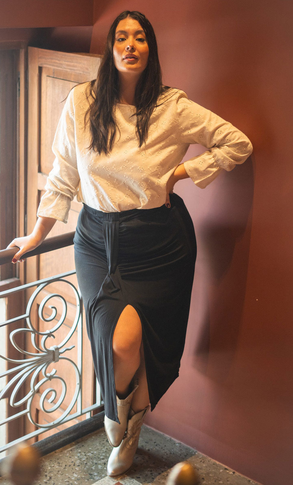 Falda Amelí negra