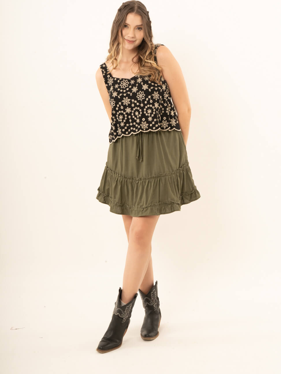 Falda Caro verde