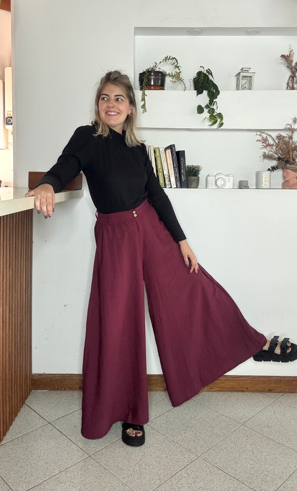 Pantalón Aloe Vino