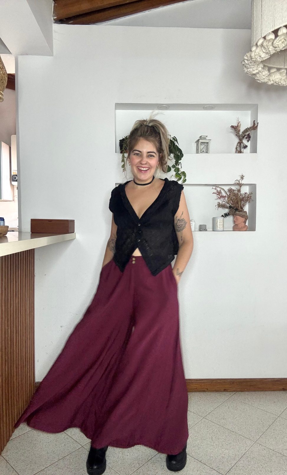 Pantalón Aloe Vino