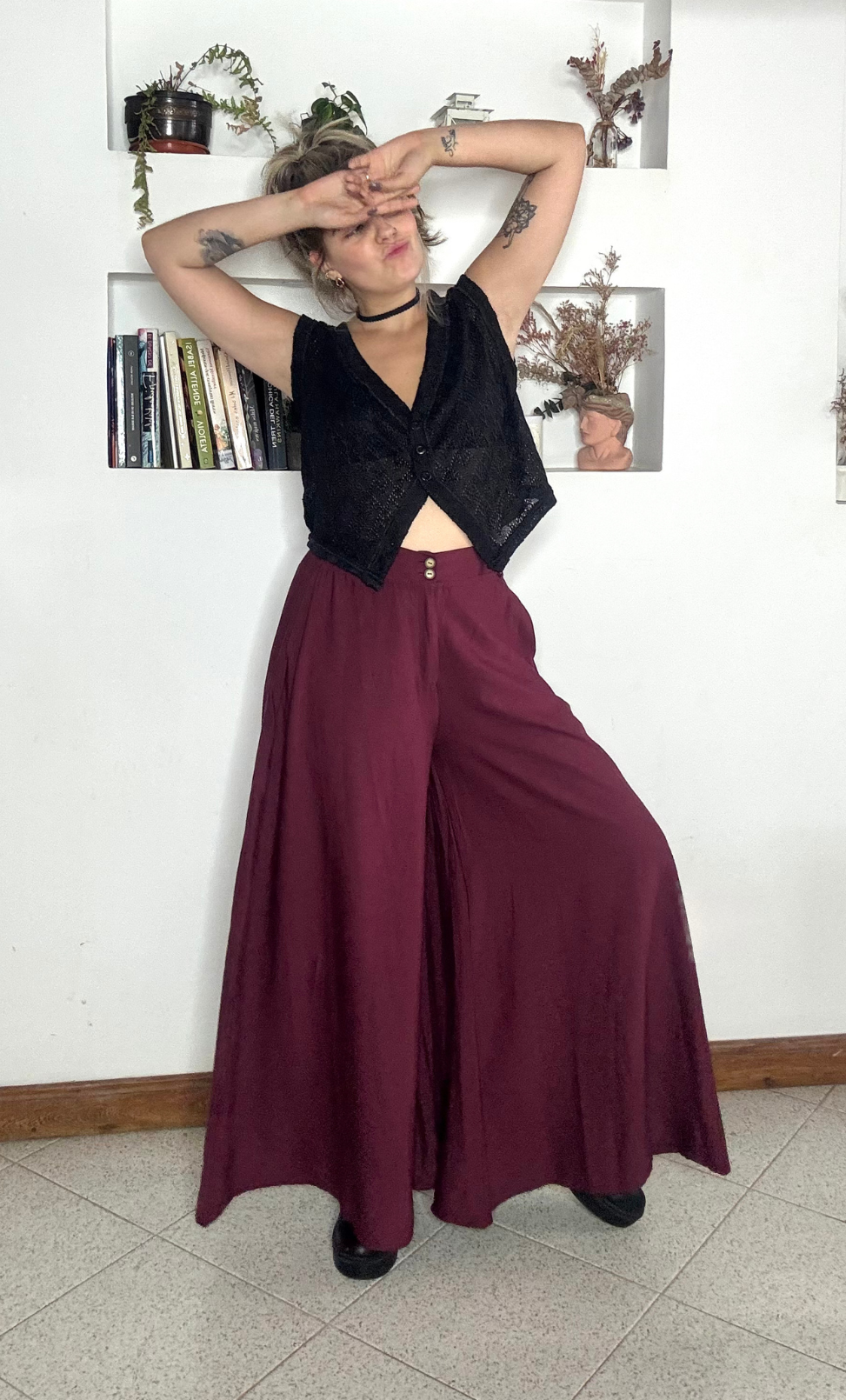 Pantalón Aloe Vino
