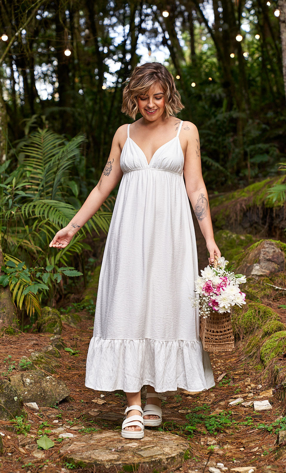 Vestido Salvia blanco