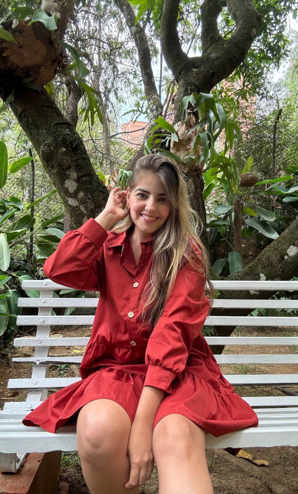 Vestido Leo terracota