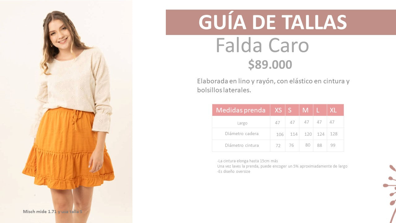 Falda Caro Naranja