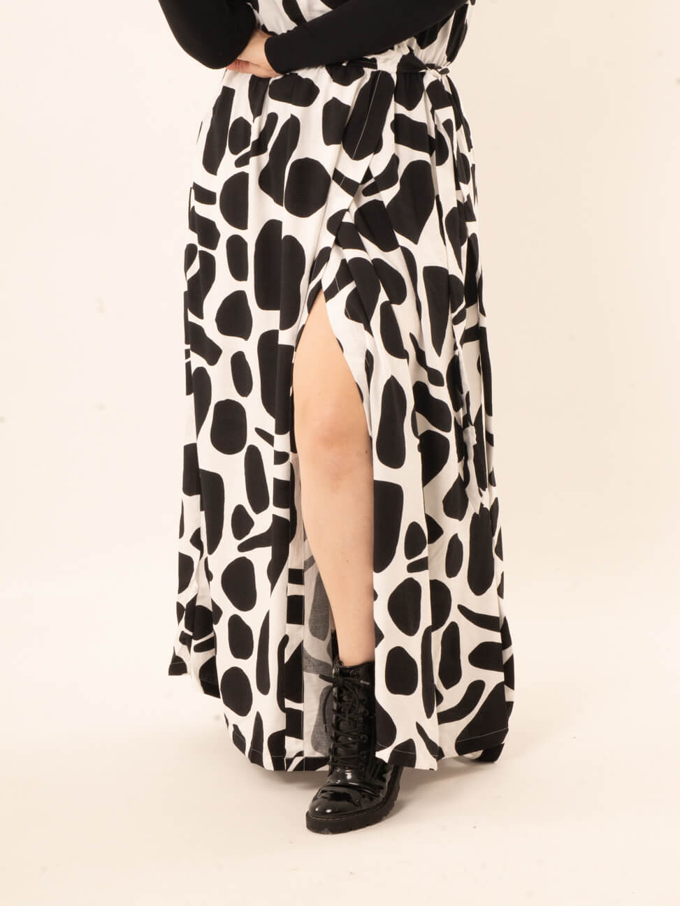 Vestido Lucía blanco negro