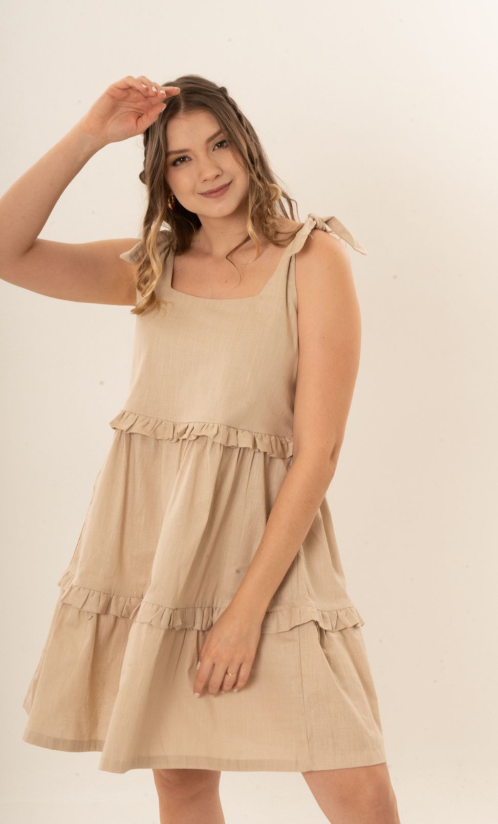 Vestido Selene caqui