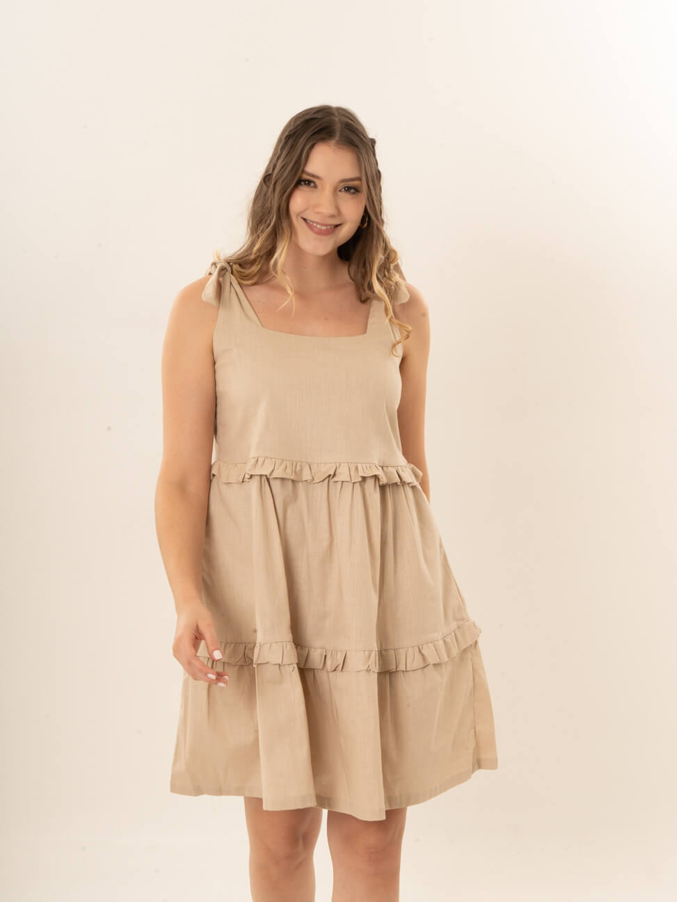 Vestido Selene caqui