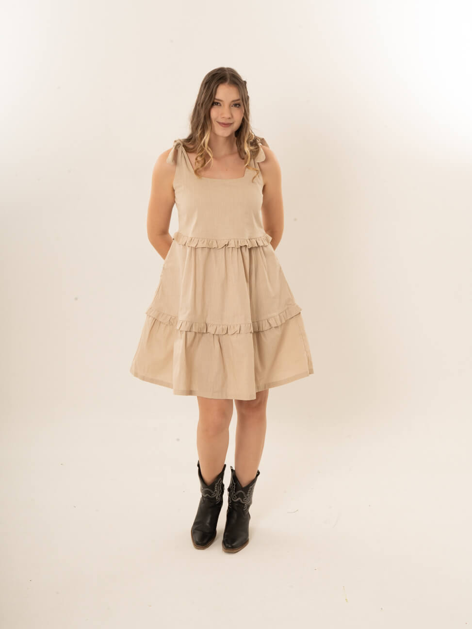 Vestido Selene caqui