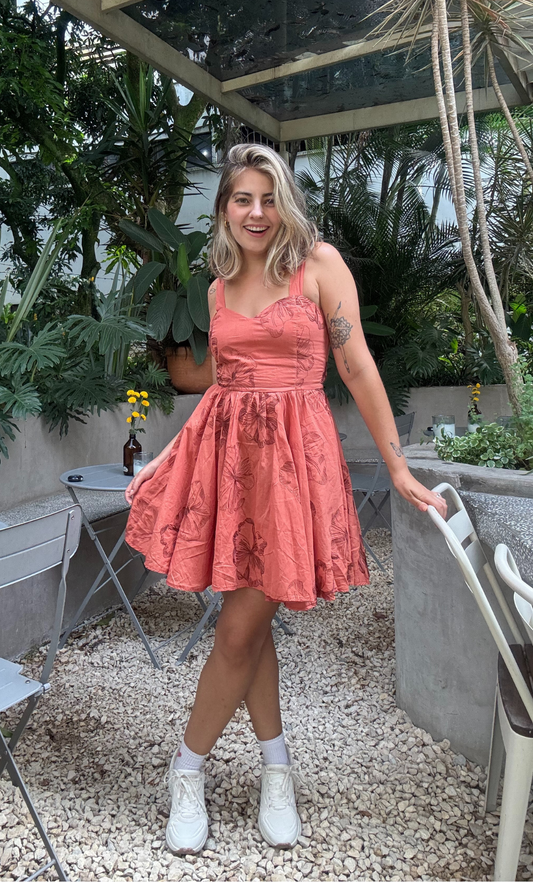 Vestido Penélope terracota