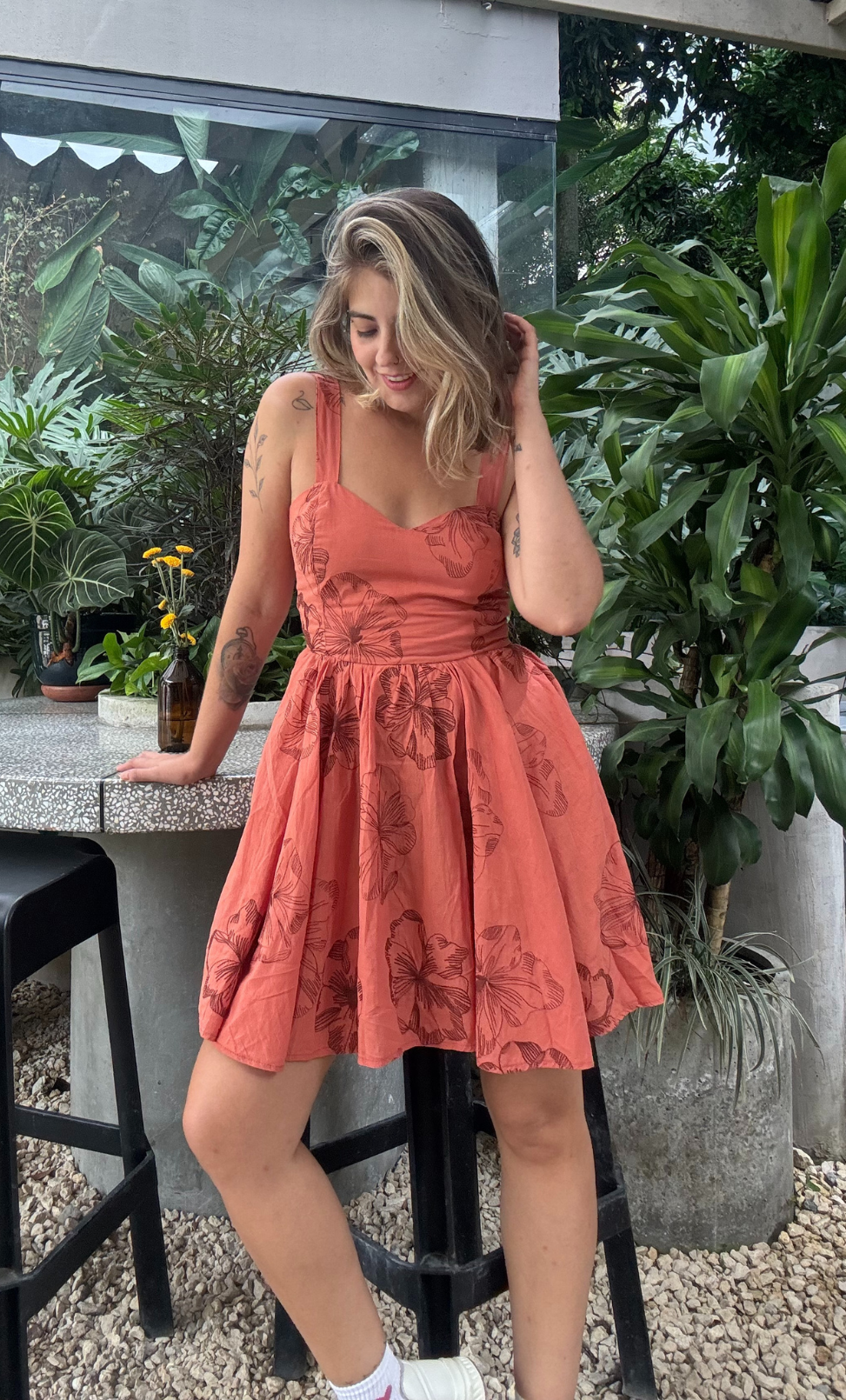 Vestido Penélope terracota