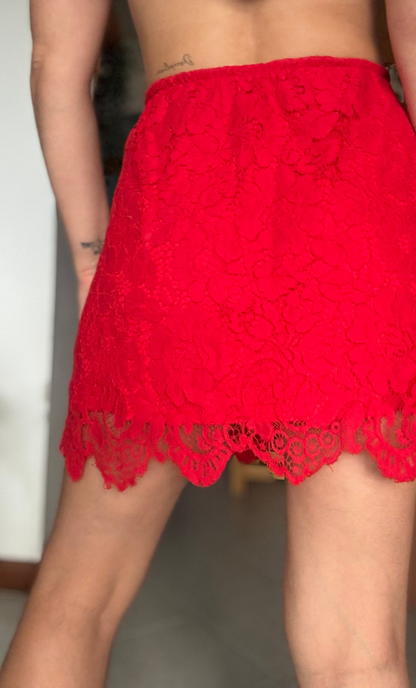 Falda Boral roja