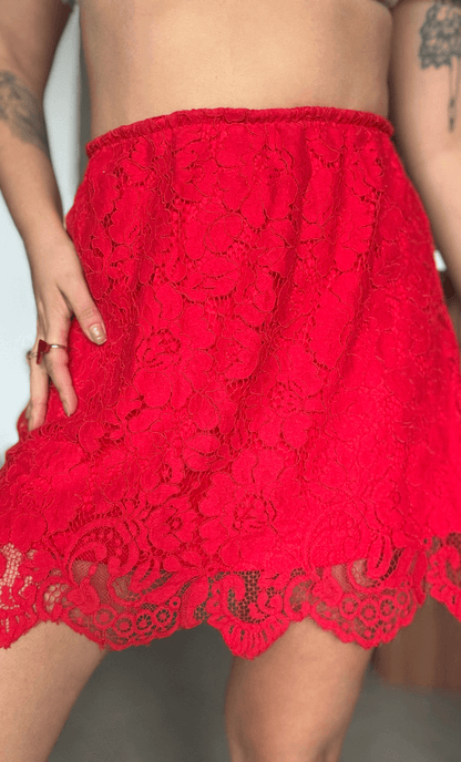 Falda Boral roja
