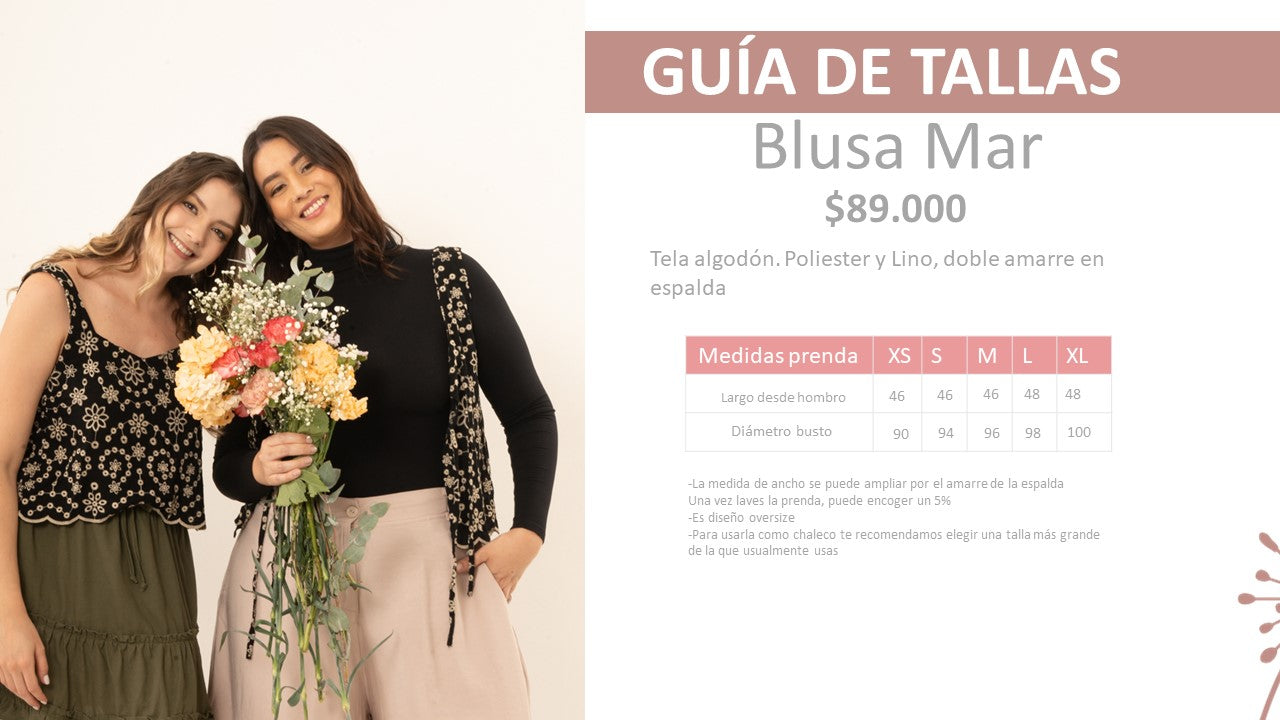 Blusa Mar negra