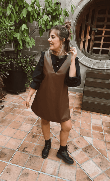 Vestido Alfa café