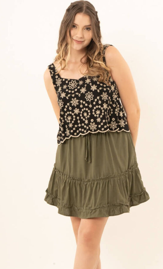 Falda Caro verde