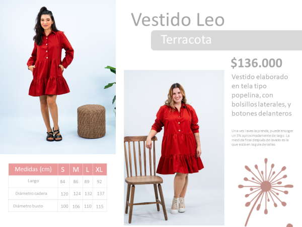 Vestido Leo terracota - Imagen 7