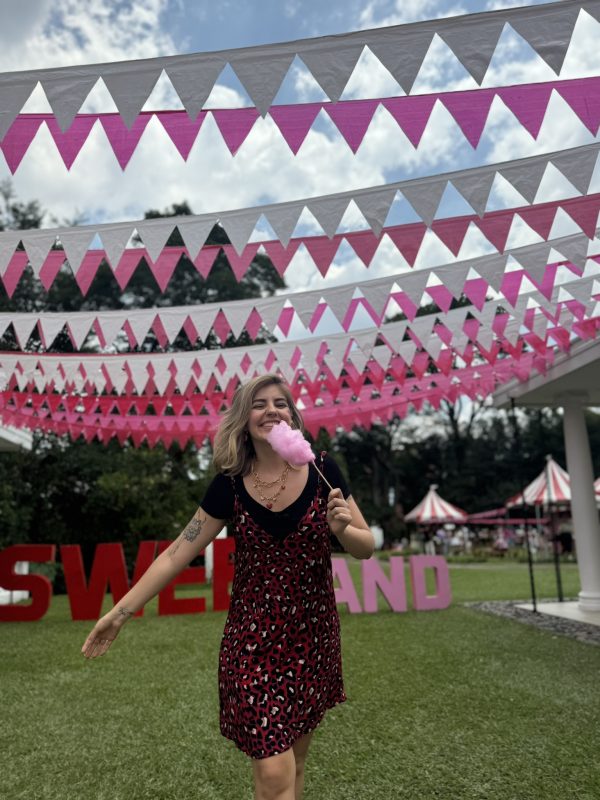 Vestido Camelia print rojo - Imagen 3